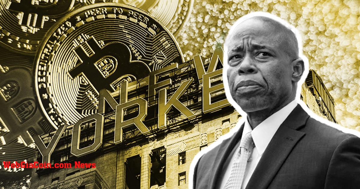 Thị trưởng NYC thực hiện lời hứa nhận tiền lương bằng Bitcoin