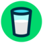 Milk MILK icon symbol