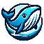 Blue Whale Symbol Icon