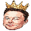 King of memes ELON icon symbol