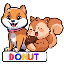 Doge Peanut DONUT icon symbol