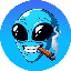 Based Blu Alien Symbol Icon